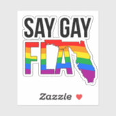 SAY GAY FLA AUFKLEBER (Blatt)