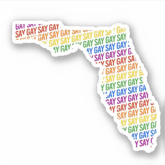 Say Gay Florida Aufkleber (Vorderseite)