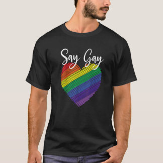 Say Gay Florida Trans Gay Pride Proud Lqbtq T-Shirt