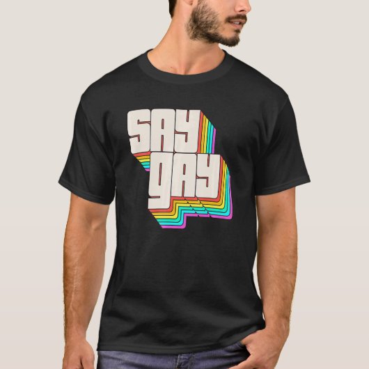 Say Gay Florida Trans Gay Pride Proud Lqbtq T-Shirt (Vorderseite)