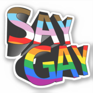 Say Gay Progressive Stolz Aufkleber