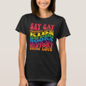 Say Gay Protect Trans Kids Read Banned Books groov T-Shirt (Vorderseite)