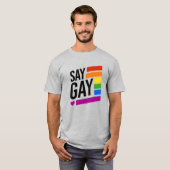 Say Gay - Rainbow Bars T-Shirt (Vorne ganz)