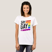 Say Gay - Rainbow Bars T-Shirt (Vorne ganz)