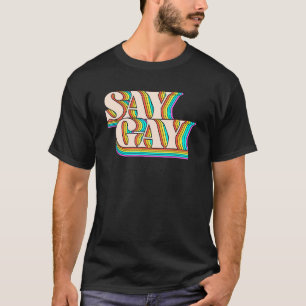 Say Gay Retro Vintag Florida Es ist ok, schwul zu T-Shirt