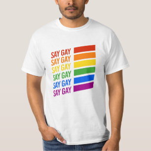 Say Gay Say Gay - Rainbow Bars T-Shirt