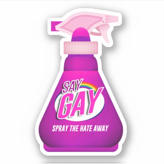 Say Gay Spray Aufkleber (Vorderseite)