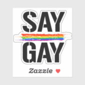 Say Gay Sticker (Blatt)