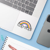 Say Gay Sticker (Laptop mit iPhone)