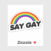 Say Gay Sticker (Blatt)