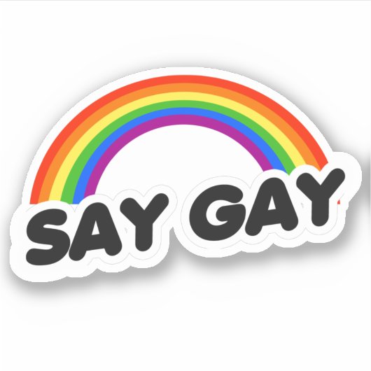 Say Gay Sticker (Vorderseite)