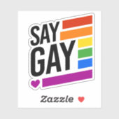Say Gay Sticker (Blatt)
