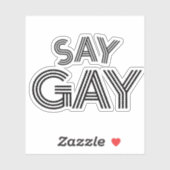 Say Gay Sticker (Blatt)