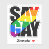 Say Gay Sticker (Blatt)