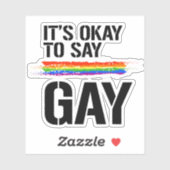 Say Gay Sticker (Blatt)