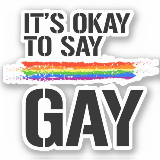 Say Gay Sticker (Vorderseite)
