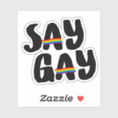 Say Gay Sticker (Blatt)