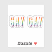Say Gay Sticker (Blatt)