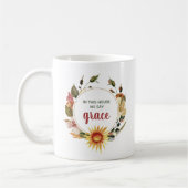 Say Grace Fall Watercolor Wreath Kaffeetasse (Links)