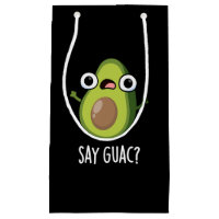 Say Guac Funny Avocado Pun Dark BG