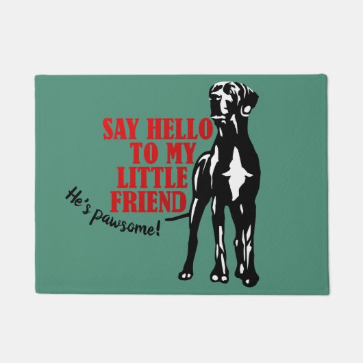 Say hello Doormat green Fußmatte (Vorderseite)