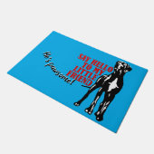 Say hello Great Dane Fußmatte (Schrägansicht)