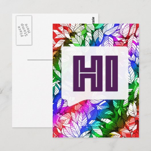 Say Hi Postkarte (Vorne/Hinten)