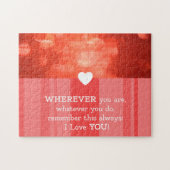 Say I love you to someone special! Red Love Quote Puzzle (Horizontal)