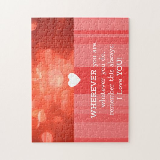 Say I love you to someone special! Red Love Quote Puzzle (Vertikal)