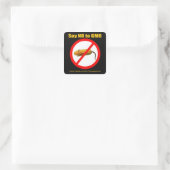 Say IN dir GMO Quadratischer Aufkleber (Tasche)