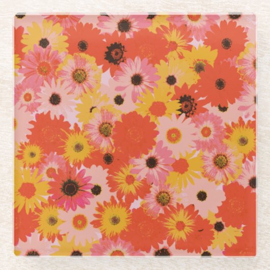 "Say It Blume" Glass Untersetzer (Vorderseite)