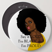 Say it LOUD I'm BLACK and I'm PROUD Button (Vorne & Hinten)
