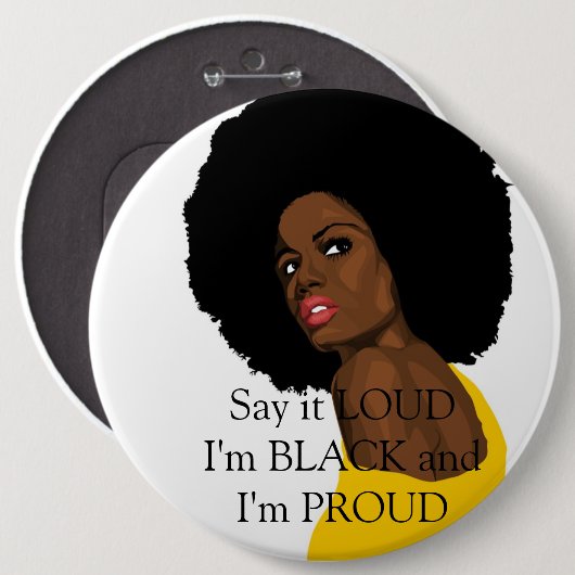 Say it LOUD I'm BLACK and I'm PROUD Button (Vorne & Hinten)