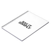 Say it Simply Minimalist Premium Notebook Notizblock (Linke Seite)