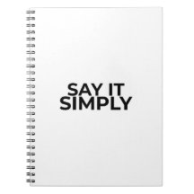 Say it Simply Minimalist Premium Notizbuch