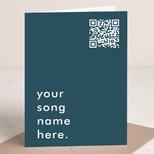 Say it with Music   Teal QR Code Streamable Song Karte