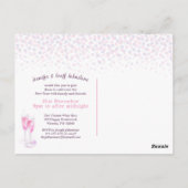 Say jubeln New Years rosa Champagner Einladung Postkarte (Rückseite)