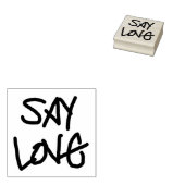 "Say Liebe" Briefmarke aus Holz, Scott inspiriert Gummistempel (Stempel)