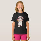 Say Meow Funny Niedlich T-Shirt (Vorne ganz)