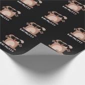 Say Mutt Funny Cool Dog Pun Dark BG Geschenkpapier (Ecke)