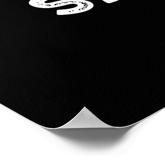 Say Mutt Funny Cool Dog Pun Dark BG Poster (Ecke)