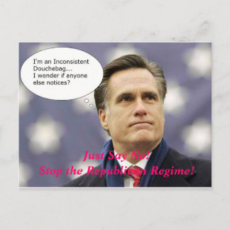 Say No Romney 2012 - And No to the GOP Regime! Postkarte