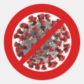 SAY STOP the CORONAVIRUS Runder Aufkleber