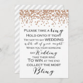 Say Wedding Rose Gold Brautparty Game 12x18 Einladung (Vorne/Hinten)