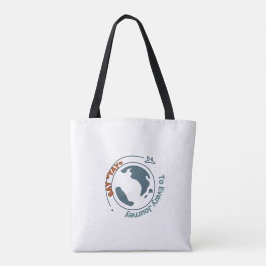 "Say YAY to Every Journey - Customizable Tote Bag Tasche (Rückseite)
