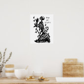 Say yer Prayers Pirate Skeleton Blackbird Spaß Poster (Küche)
