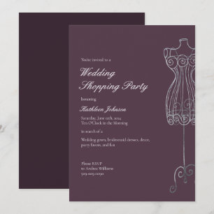 Say Yes to Dress Bridesmaid Shopping Party Einladung
