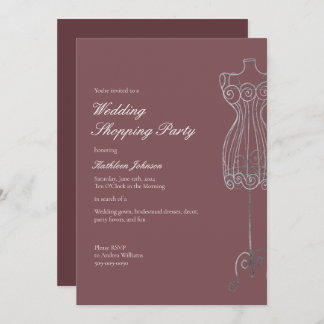 Say Yes to Dress Bridesmaid Shopping Party Einladung