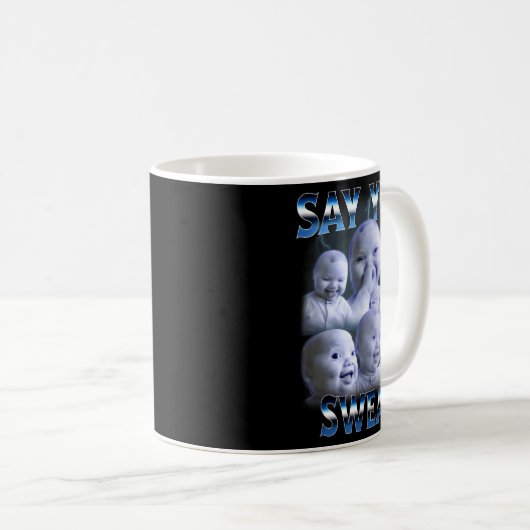 Say You Swear Ai Niche Baby Holding Back Laugh Gen Kaffeetasse (VorderseiteRechts)