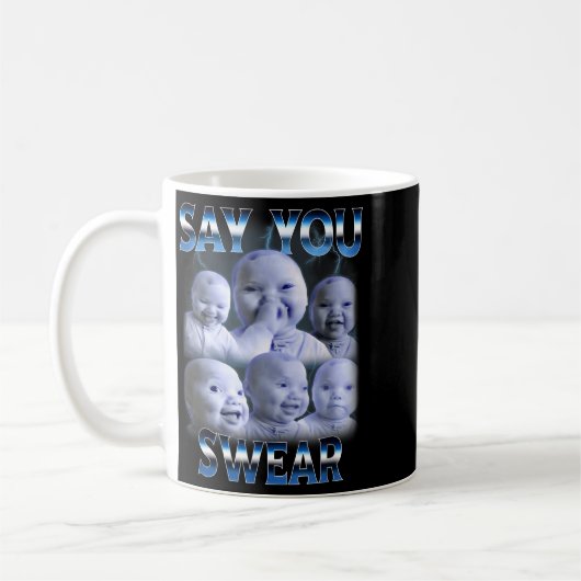 Say You Swear Ai Niche Baby Holding Back Laugh Gen Kaffeetasse (Links)